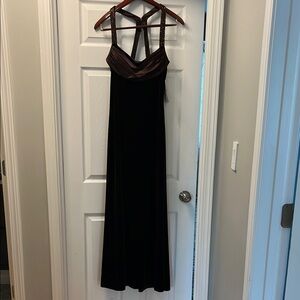 JS Boutique Elegant Brown Evening Dress size 10